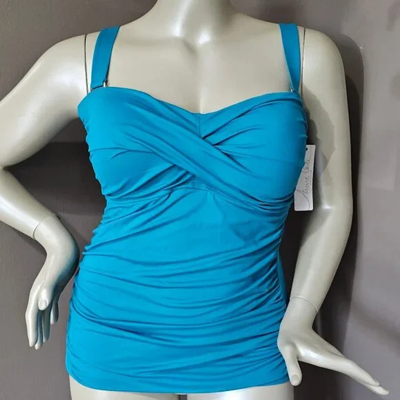 Anne Cole Live in Color Twis Bandini Top Size 18W - Picture 2 of 9